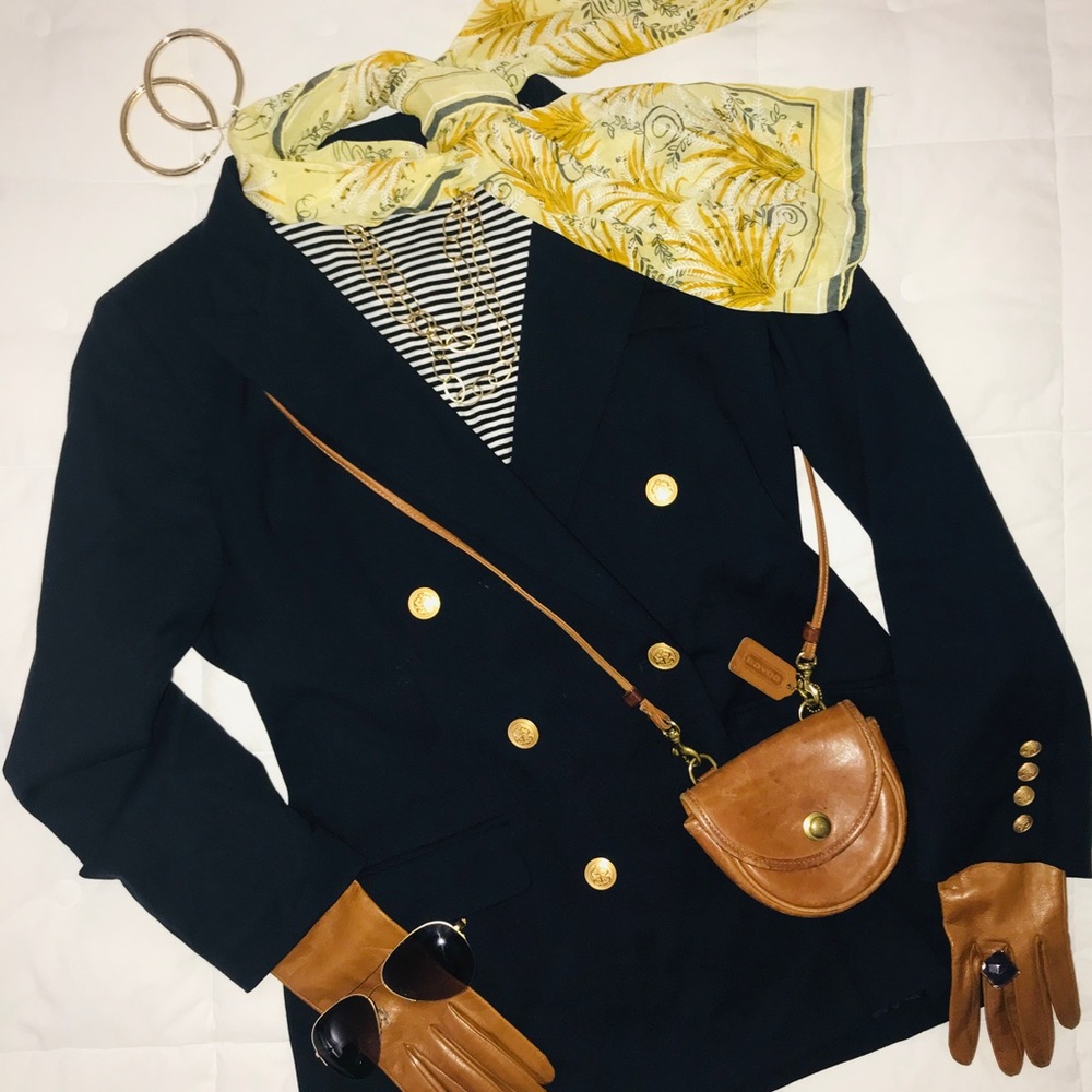 Classic Dark Navy Double Breasted Blazer